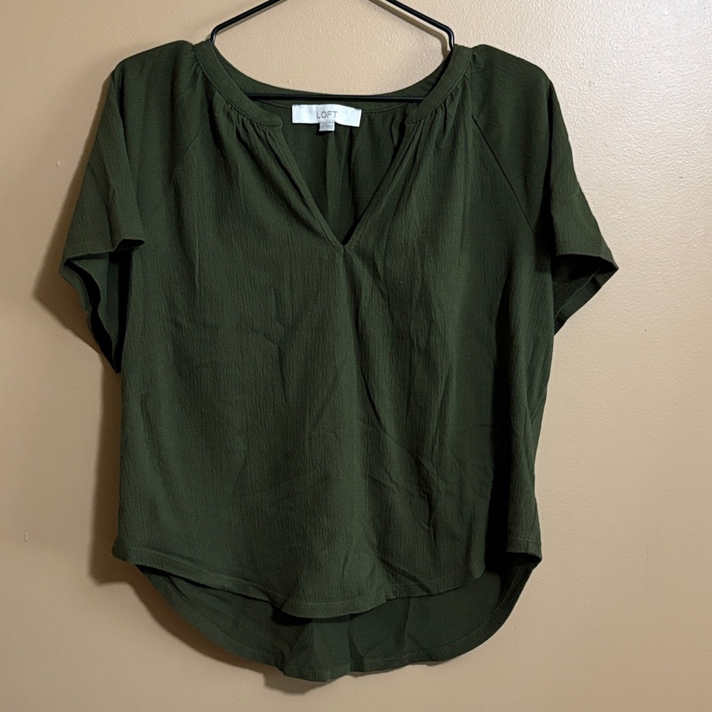 LOFT Dark Green Blouse for Women